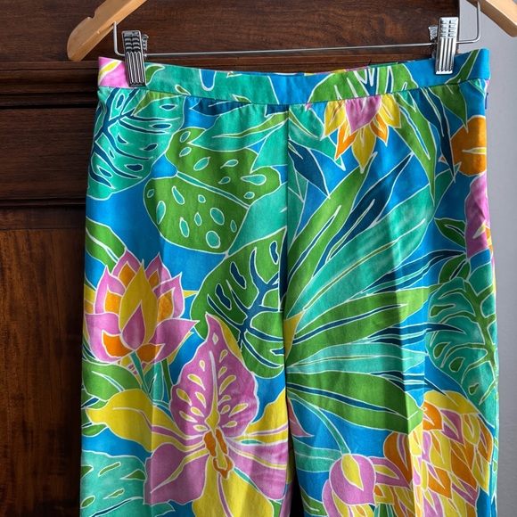 Lauren Ralph Lauren Tropical Watercolor Print Cropped Pants - Picture 2 of 9